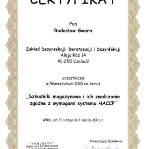 Certyfikat 1 (2003)